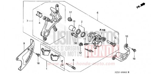 REAR BRAKE CALIPER CR250R6 de 2006